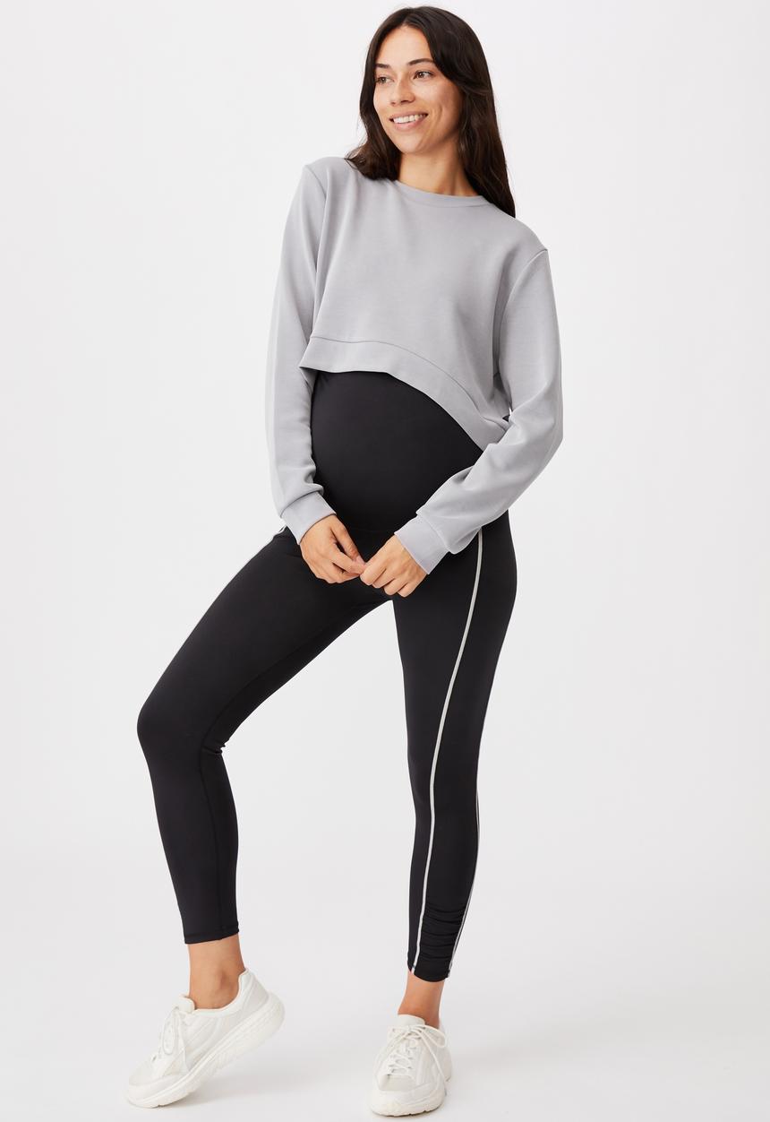Cotton On - Maternity love you a latte 7/8 tight - black