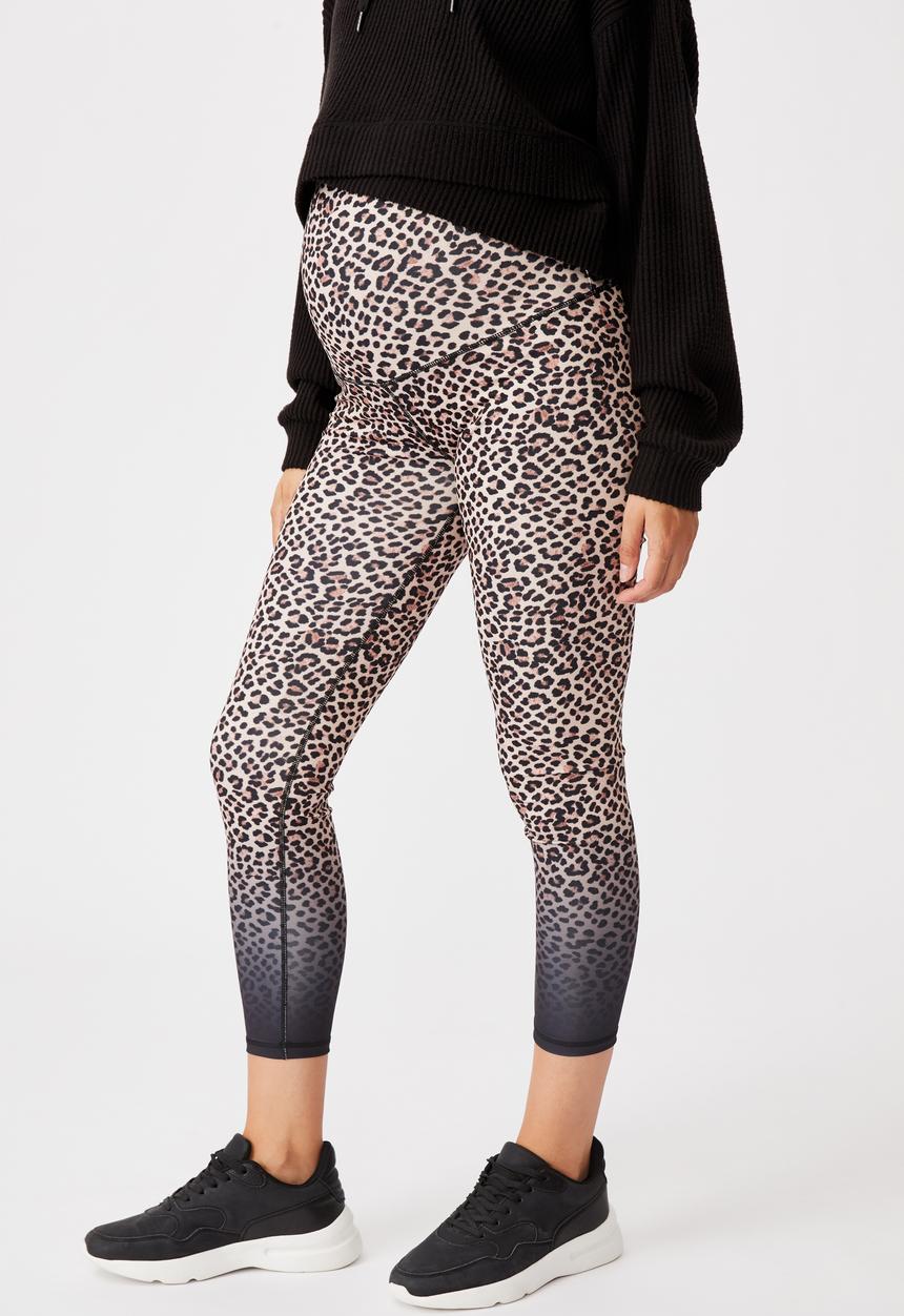 Cotton On - Maternity love you a latte 7/8 tight - animal ombre