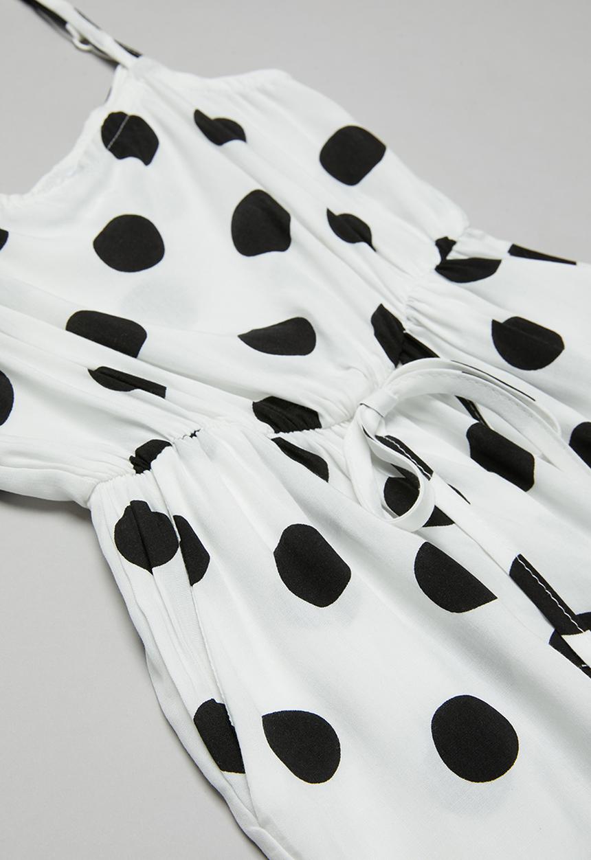 Superbalist - Tweens viscose playsuit -  white & black 