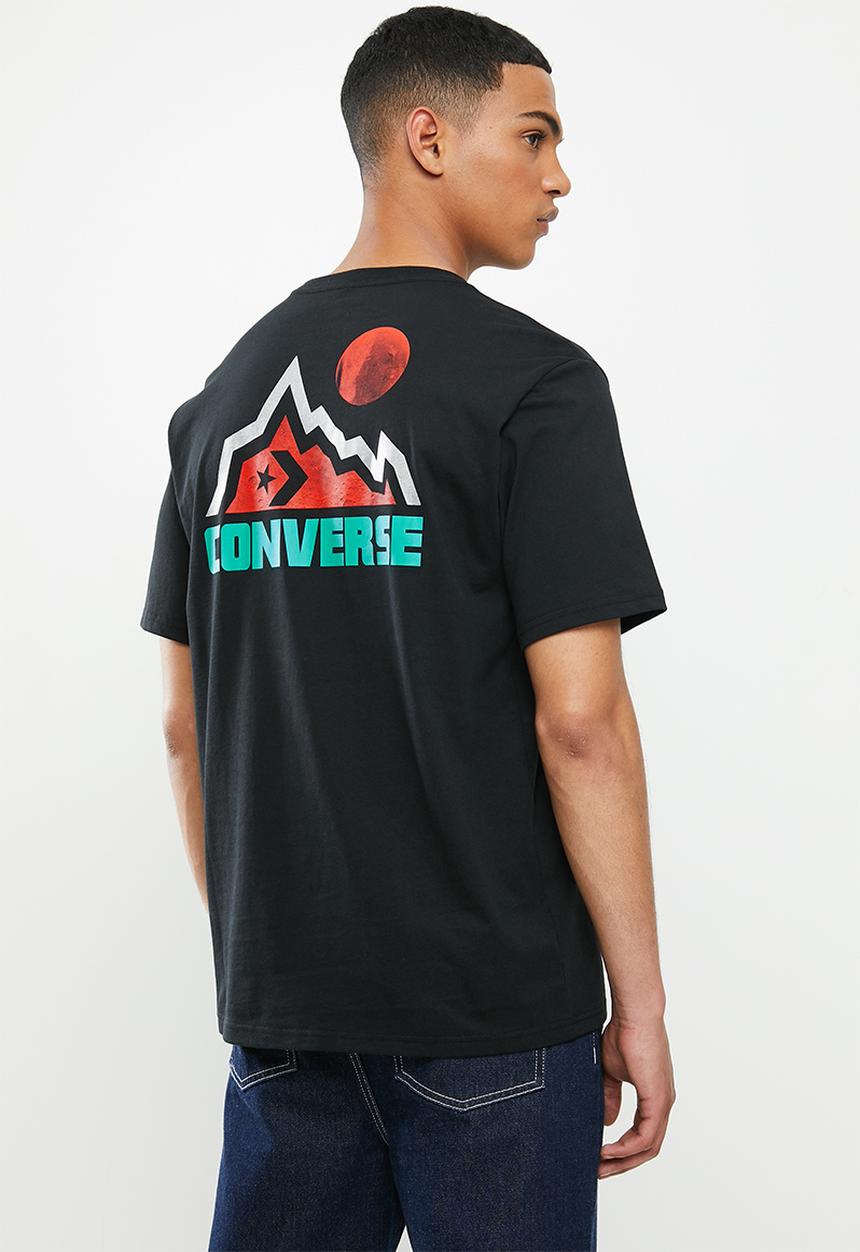 Converse - Converse mountain club moon short sleeve tee - black