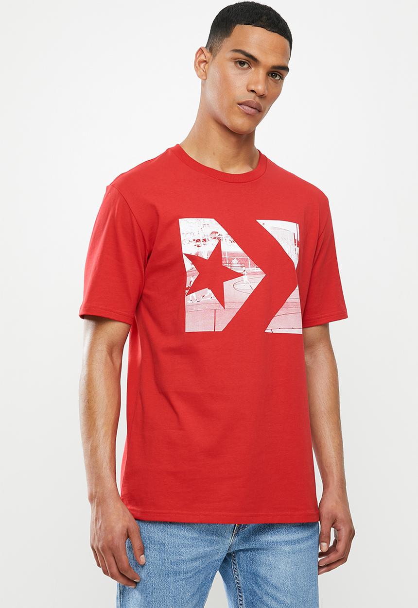 Converse - Converse photo fill star chevron tee - red