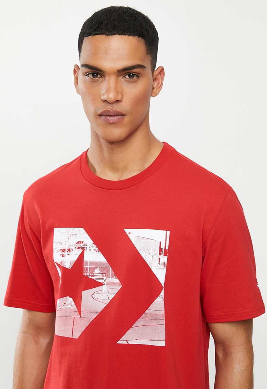 Converse - Converse photo fill star chevron tee - red