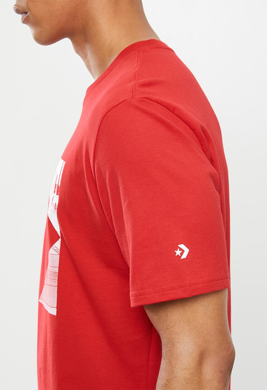 Converse - Converse photo fill star chevron tee - red