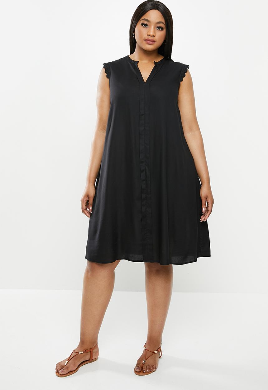 Carmakoma - Mumi short sleeve knee dress - black