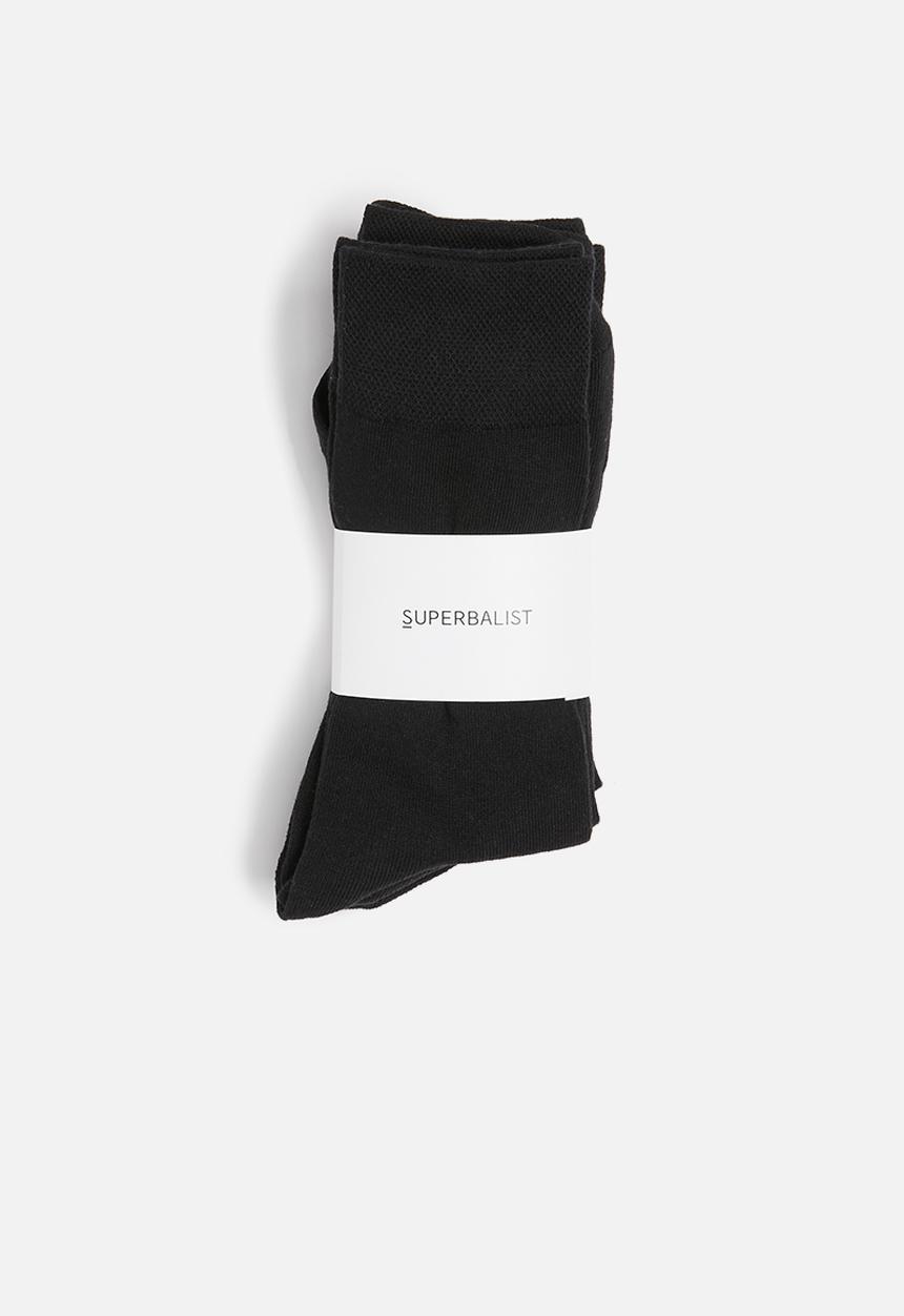 Superbalist - Plain 5 pack socks - black