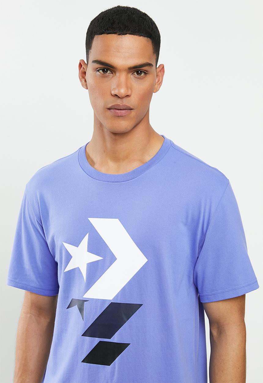 Converse - Converse repeated star chevron tee - blue