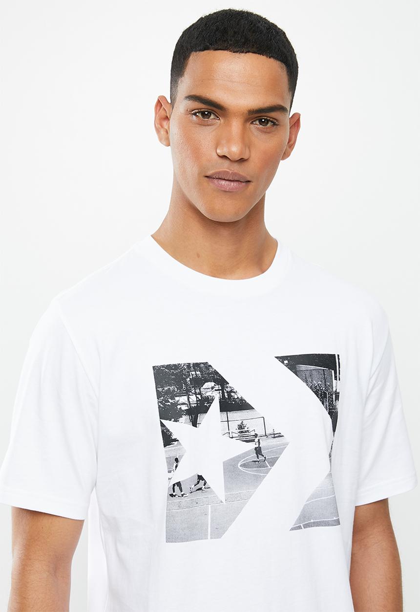 Converse - Converse photo fill star chevron tee - white
