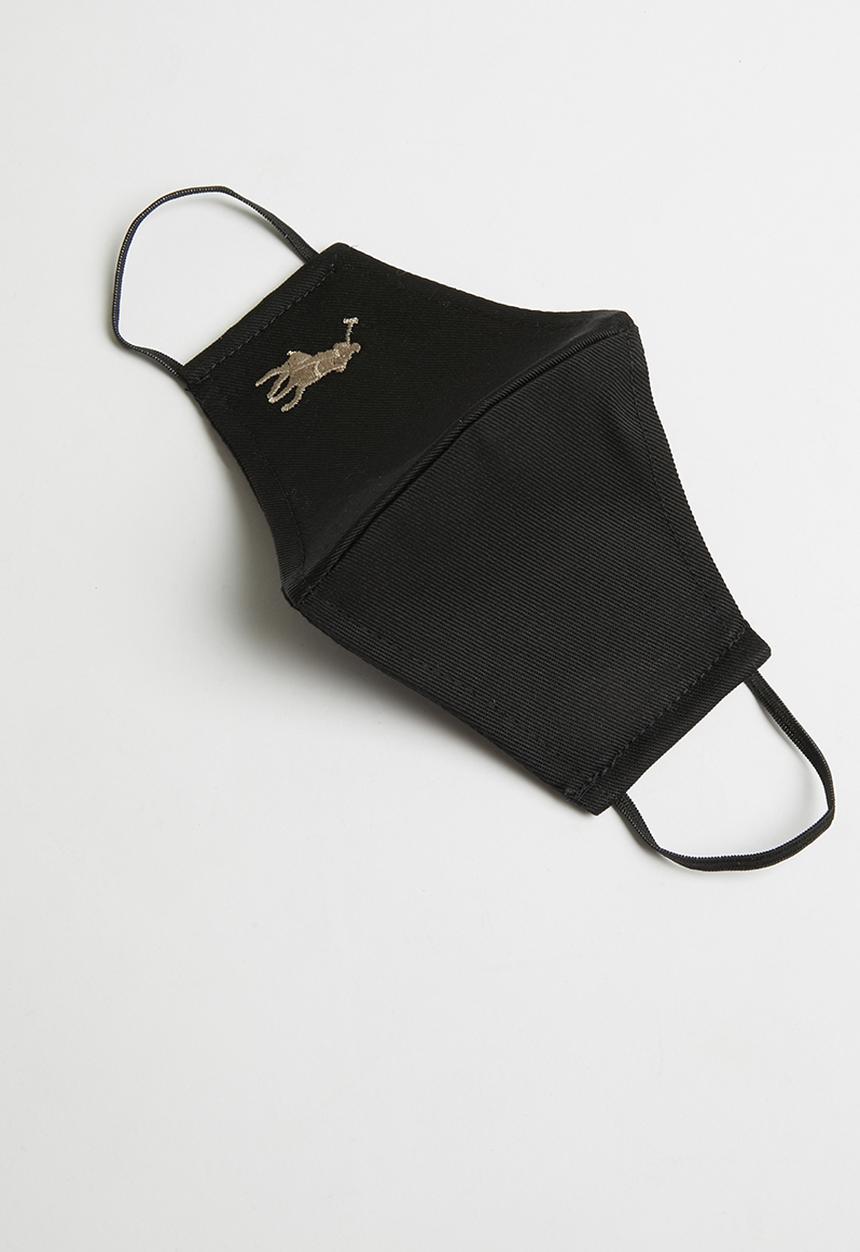 POLO - Kids polo branded mask - black