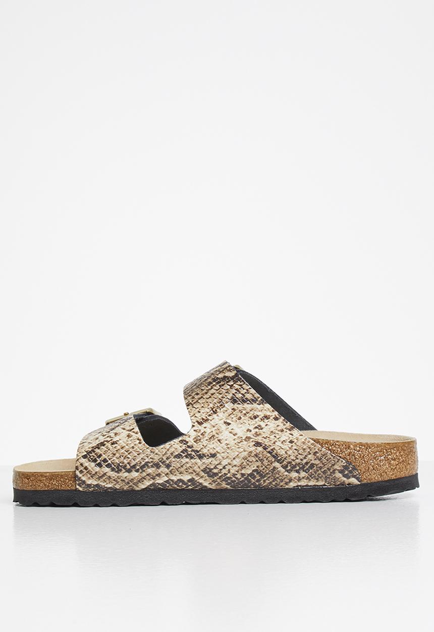 Birkenstock - Arizona embossed leather narrow - beige
