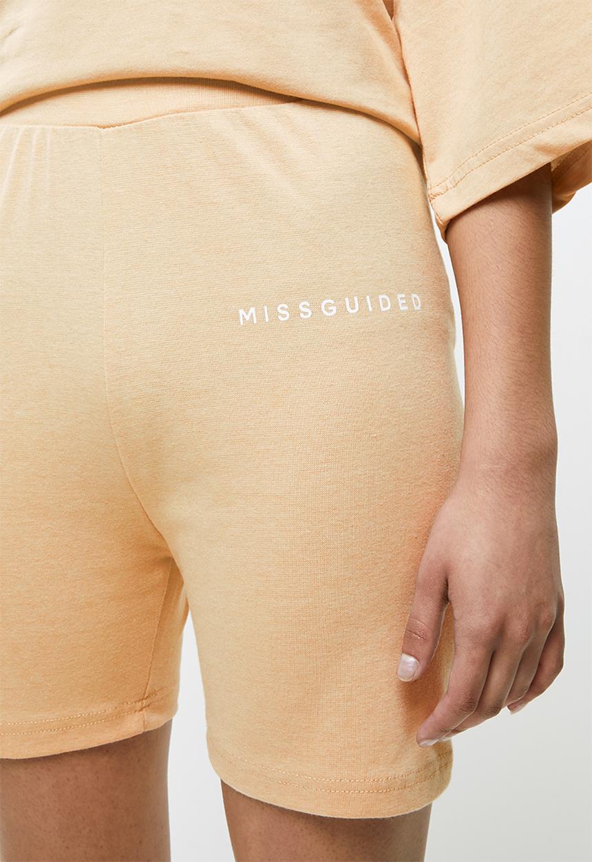 Missguided - Petite over sized T-shirt cycling short set - sand