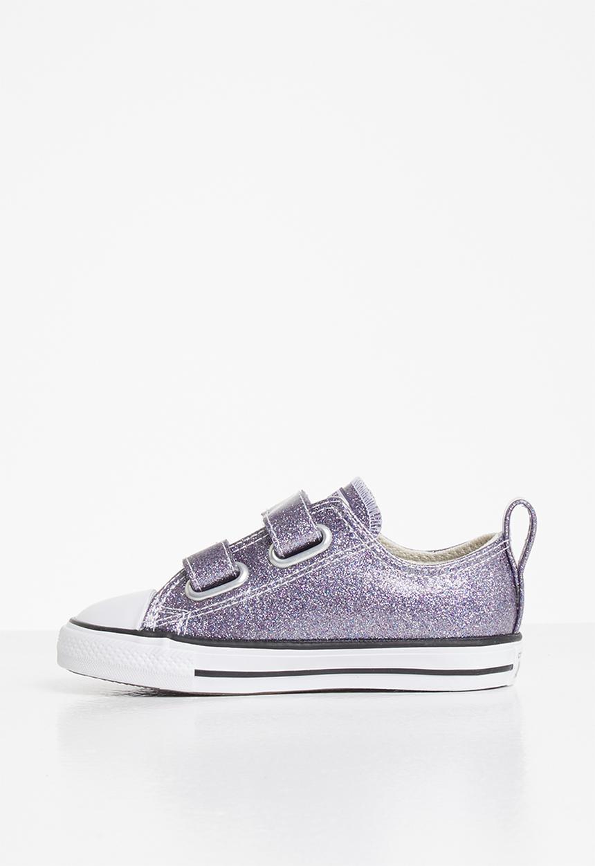 Converse - Chuck Taylor All Star 2v coated glitter ox i - thunder & white
