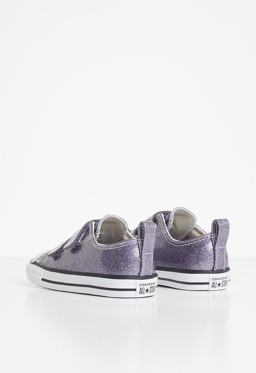 Converse - Chuck Taylor All Star 2v coated glitter ox i - thunder & white