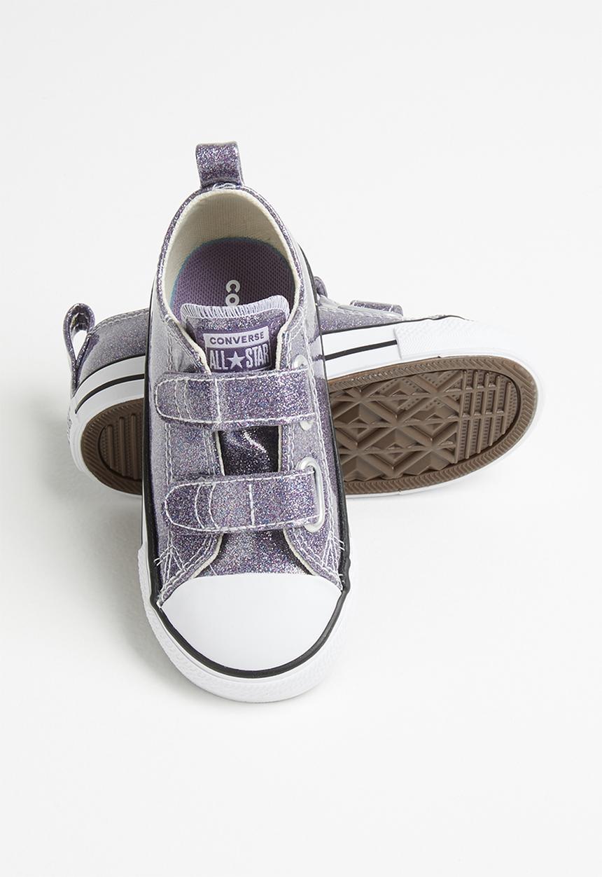 Converse - Chuck Taylor All Star 2v coated glitter ox i - thunder & white