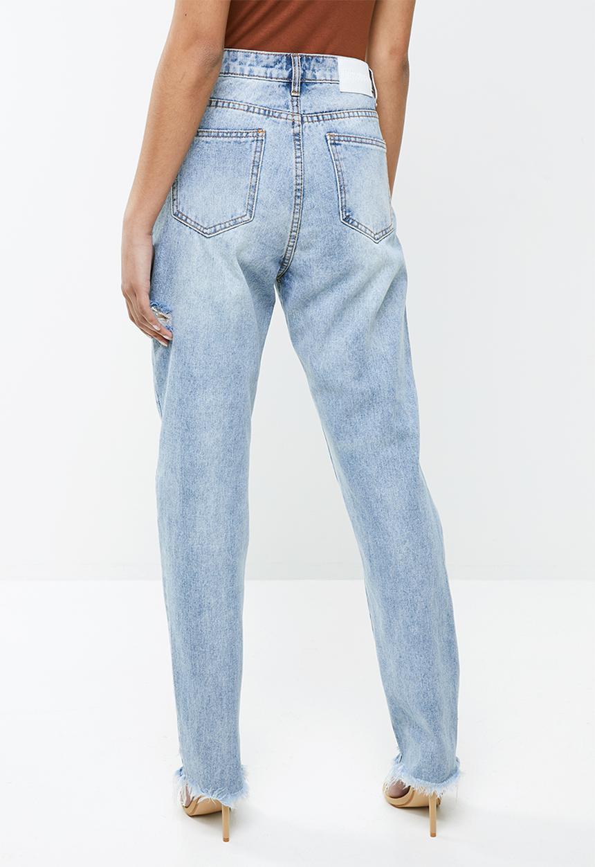 Missguided - Petite distress jeans - light blue