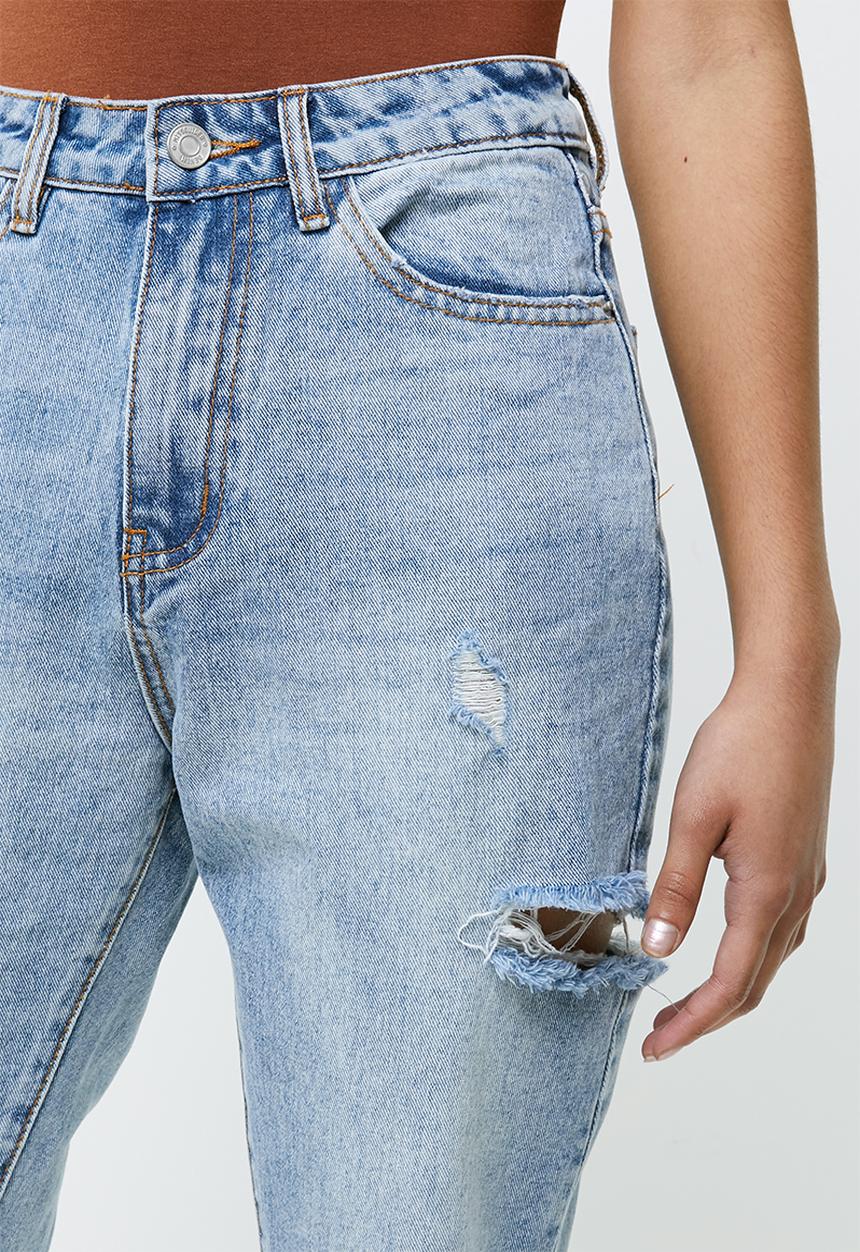 Missguided - Petite distress jeans - light blue