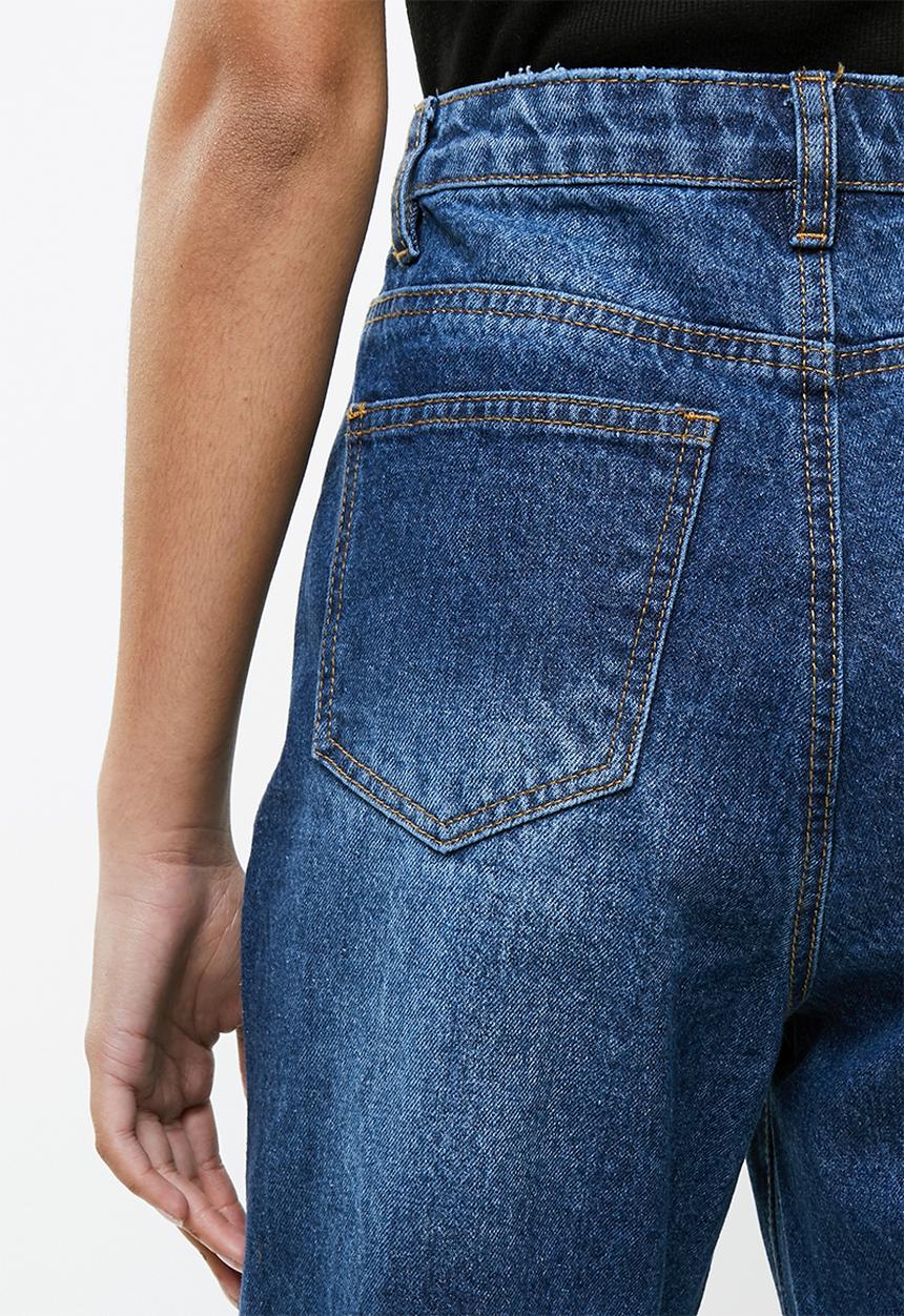Missguided - Petite riot mom jeans - blue