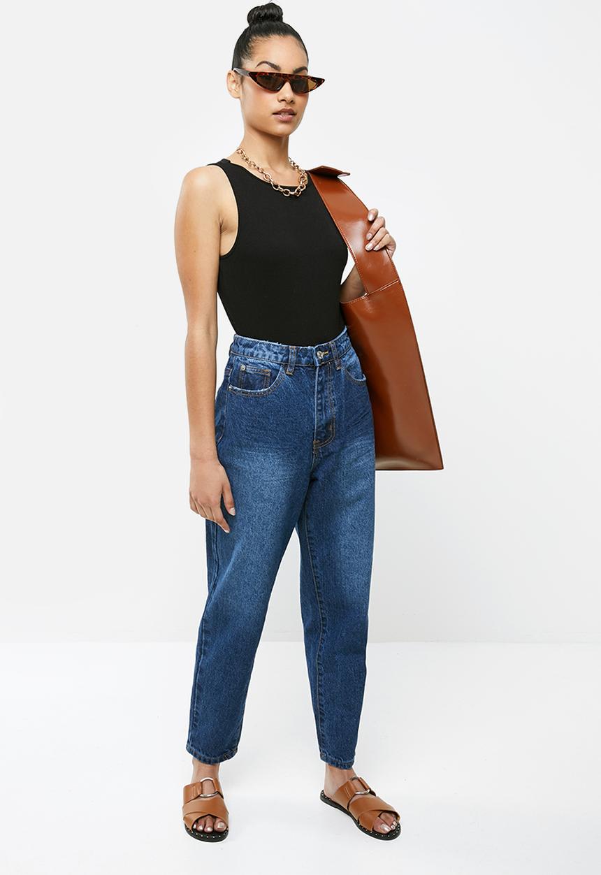 Missguided - Petite riot mom jeans - blue