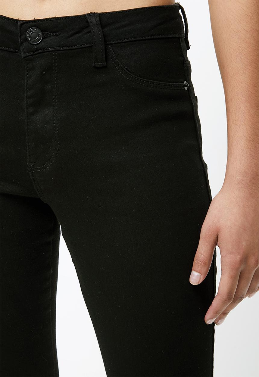 Missguided - Petite anarchy mid rise skinny jeans - black