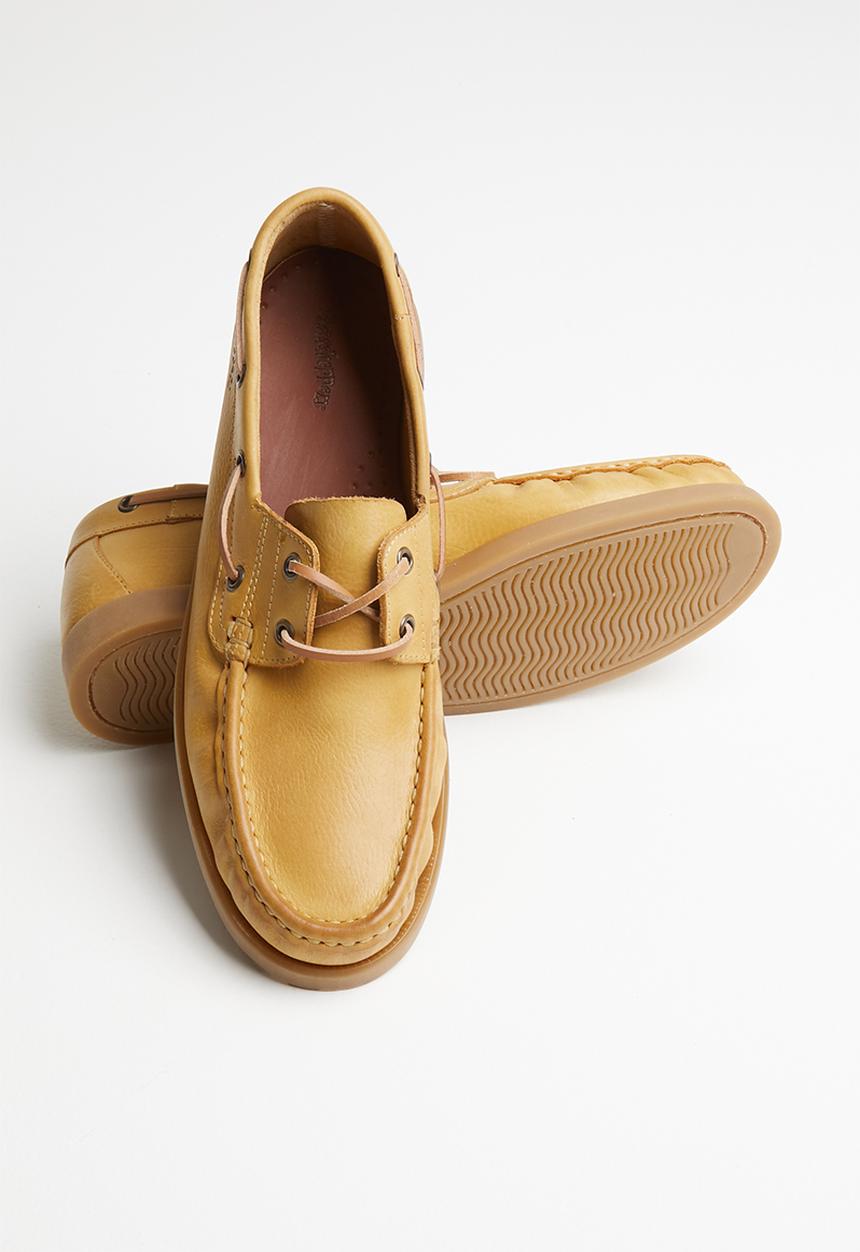 Grasshoppers - Deckskin leather boat shoe - whiskey