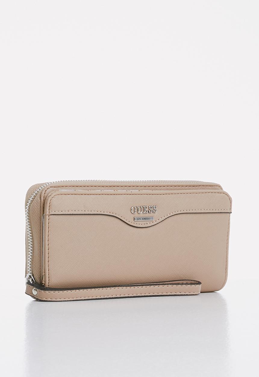 GUESS - Modesto slg multi zip w/wrist- caramel