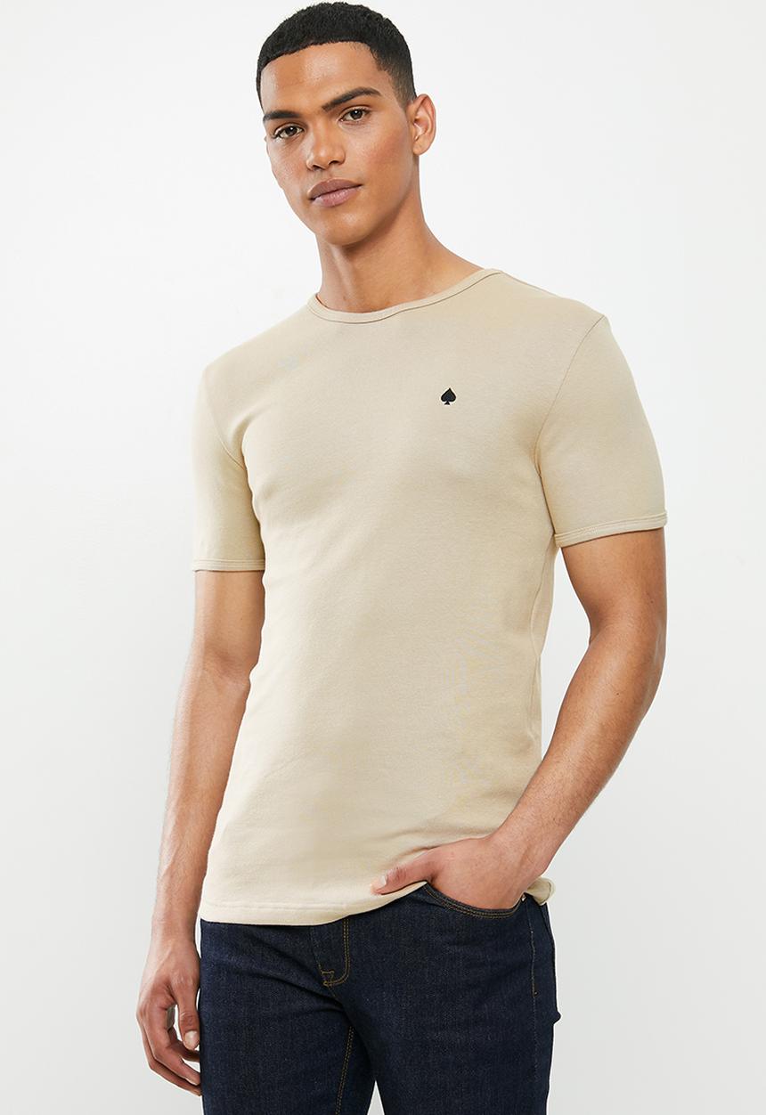 STYLE REPUBLIC - Ace crew neck tee - stone