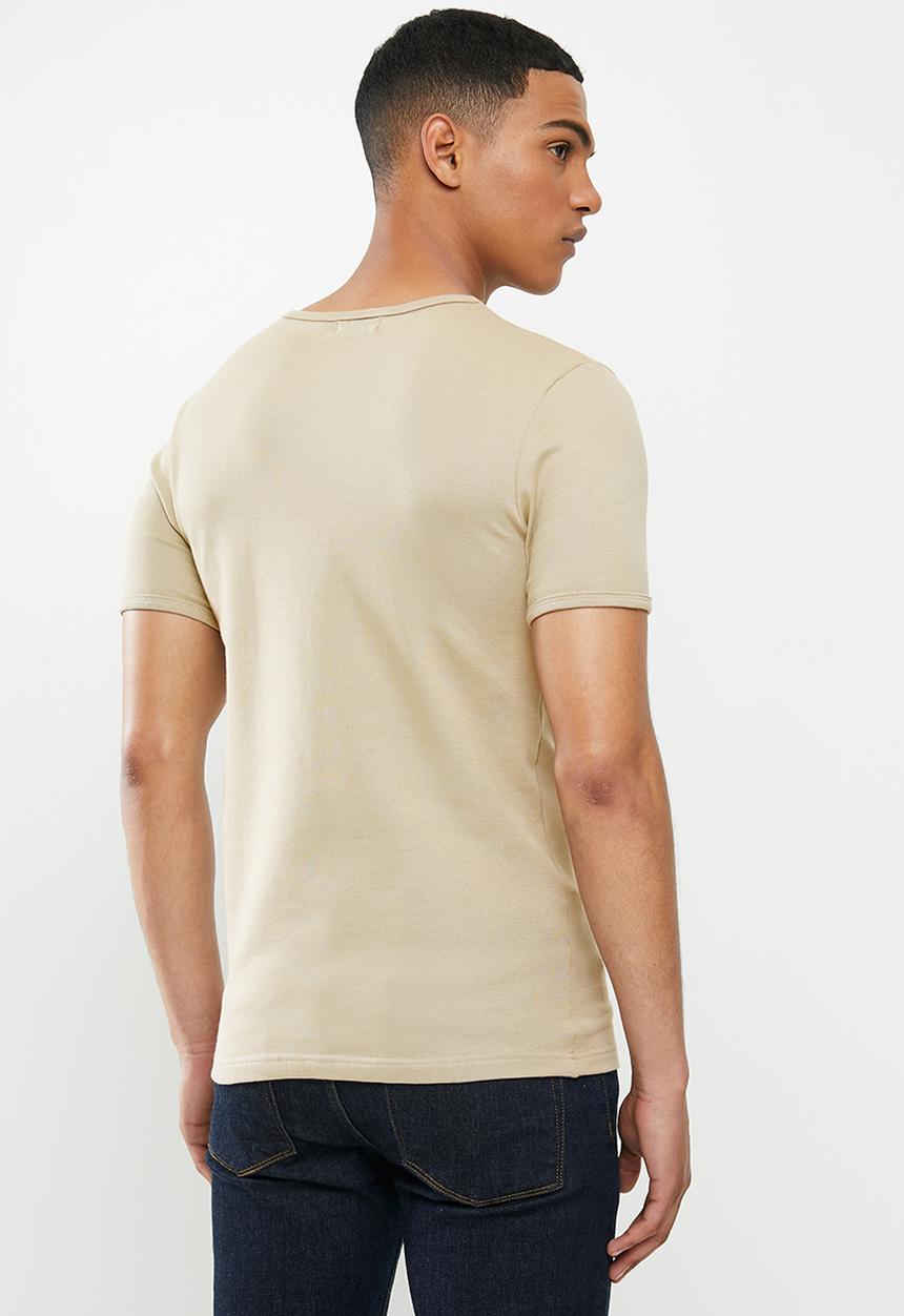 STYLE REPUBLIC - Ace crew neck tee - stone