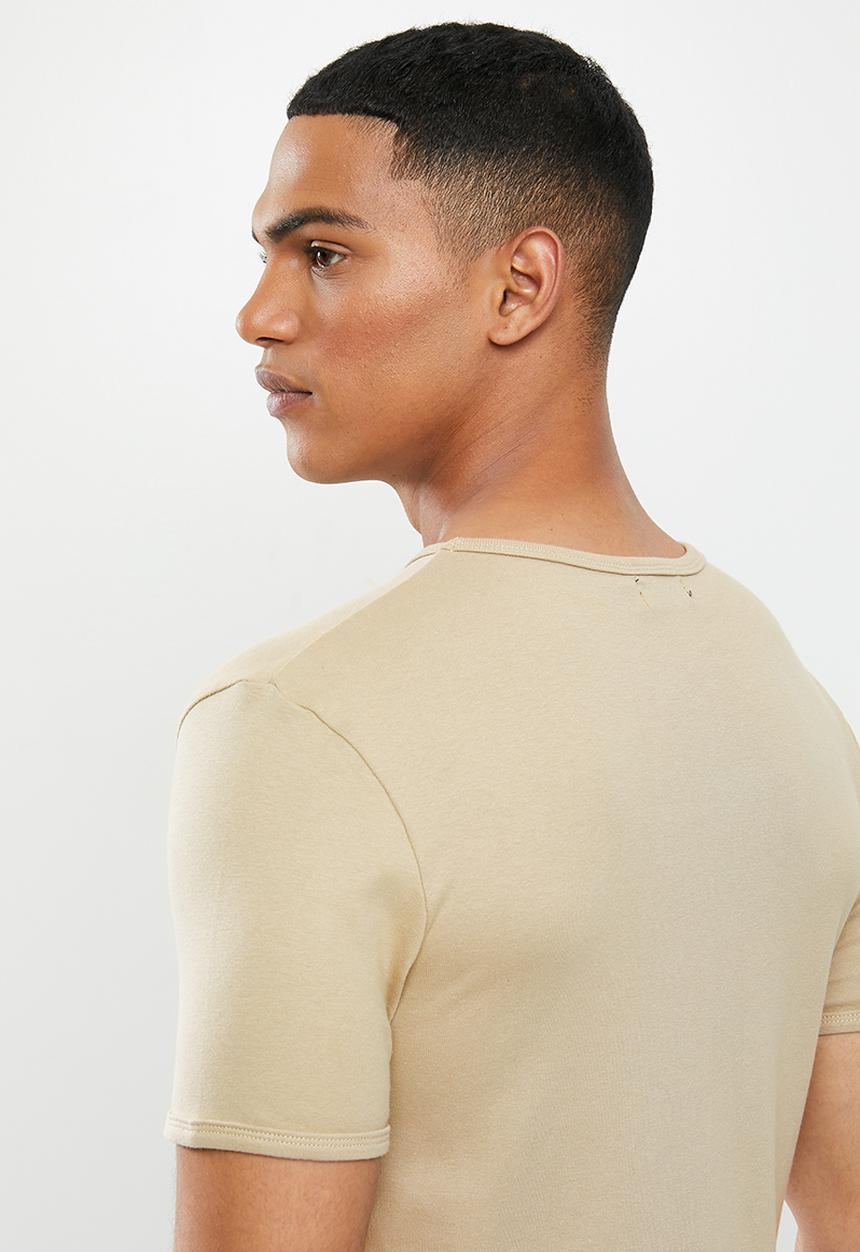 STYLE REPUBLIC - Ace crew neck tee - stone