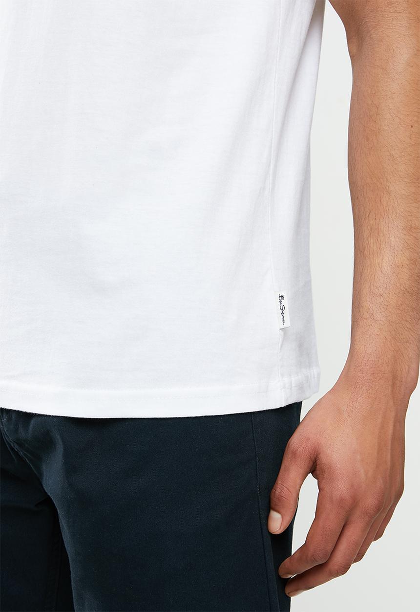 Ben Sherman - Chest print tee - white