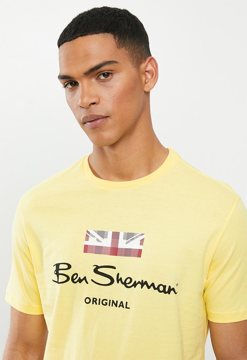 Ben Sherman - Chest print tee - pale yellow