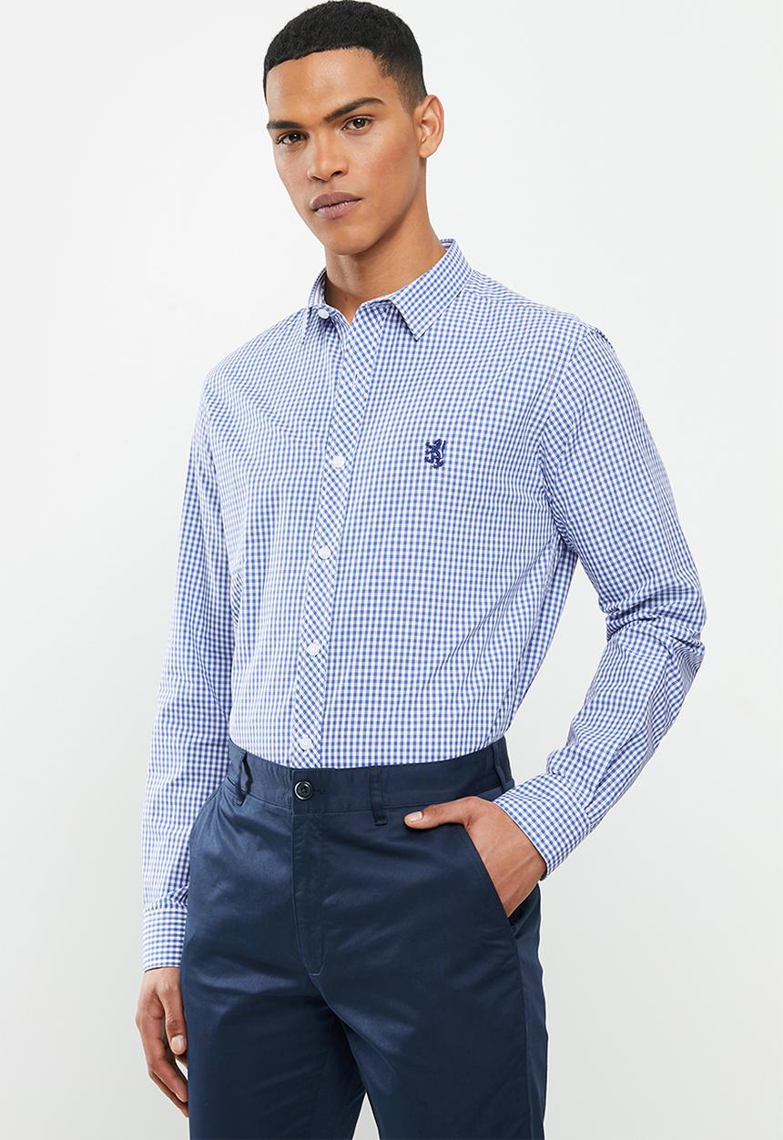 Pringle of Scotland - Devin long sleeve styled shirt - blue
