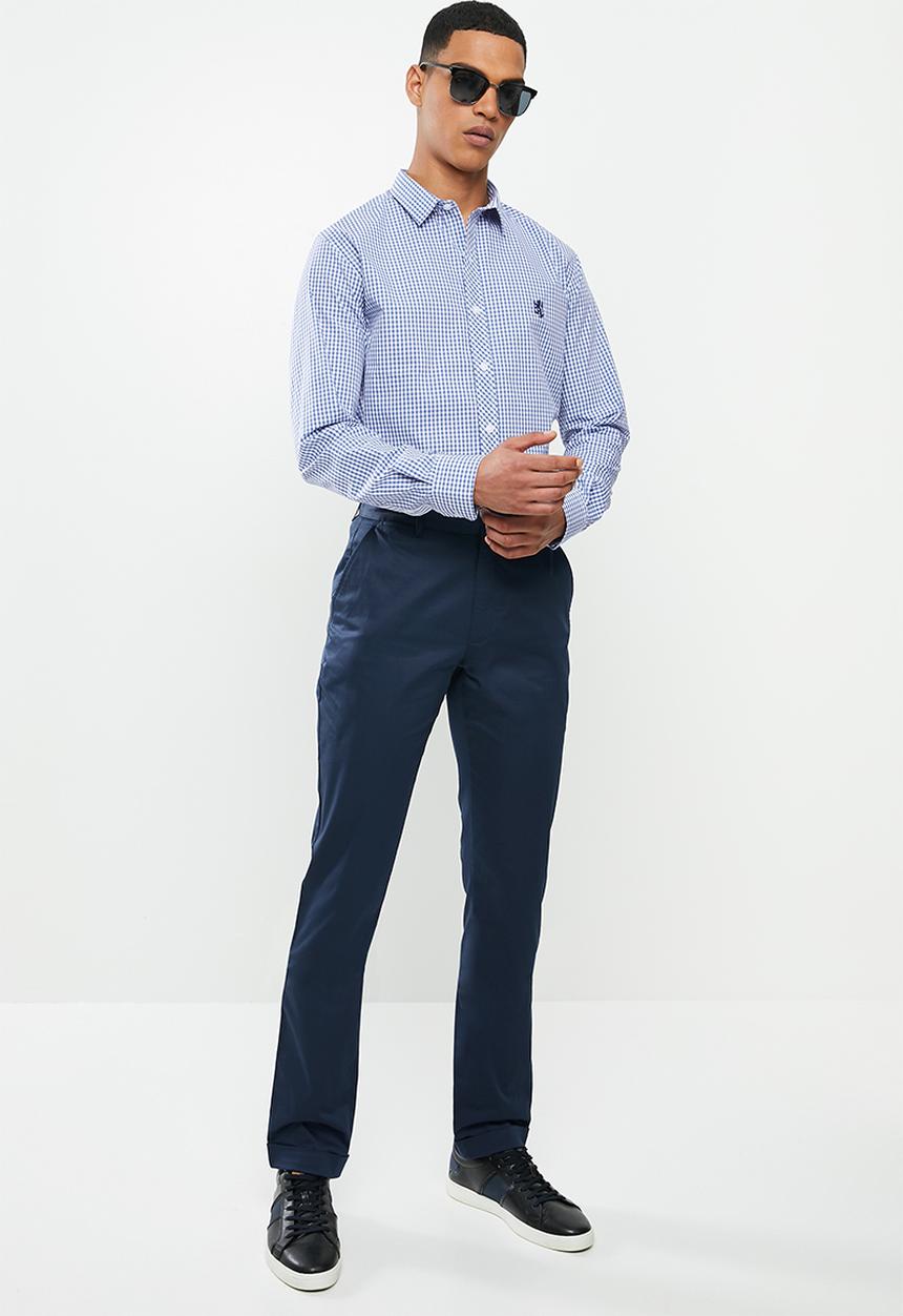 Pringle of Scotland - Devin long sleeve styled shirt - blue