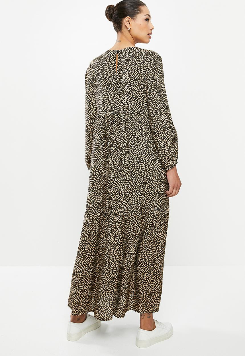 edit - Tiered midi dress - dark minimal 