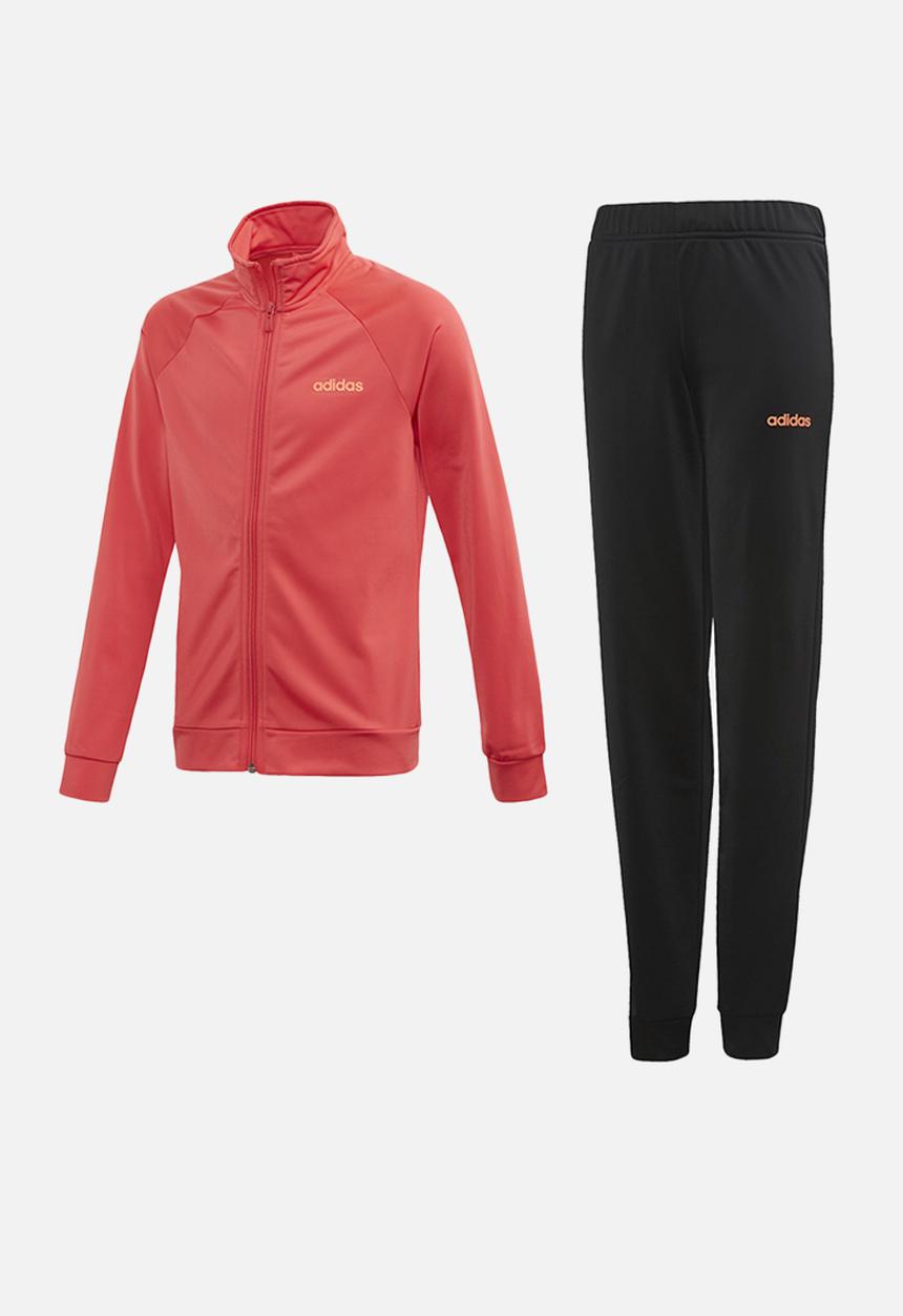 adidas Originals - Entry tracksuit - coral & black 