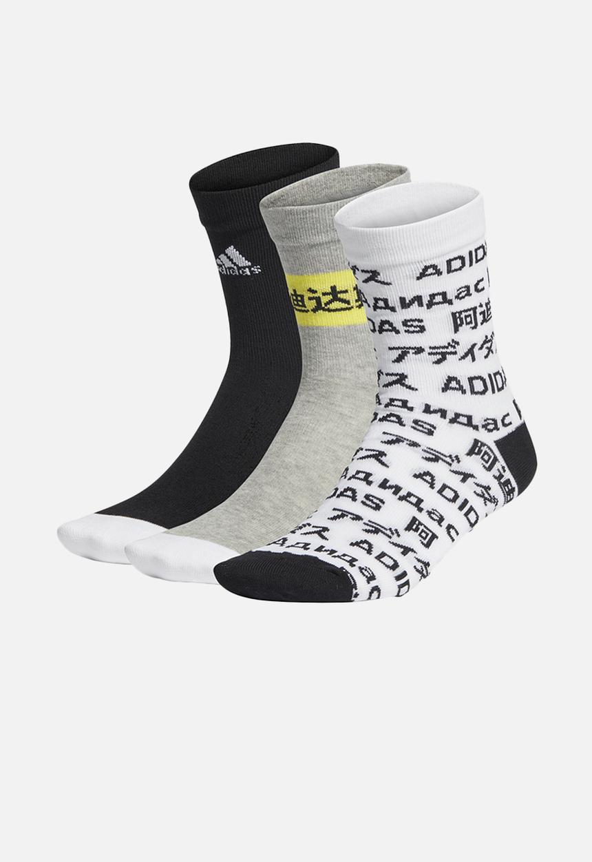 adidas Originals - Crew 3 pack socks - multi