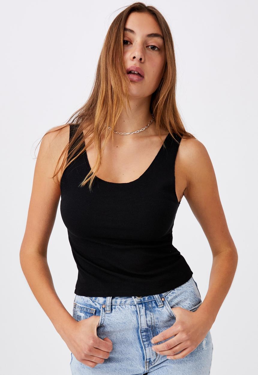 Cotton On - Kerr tank top - black