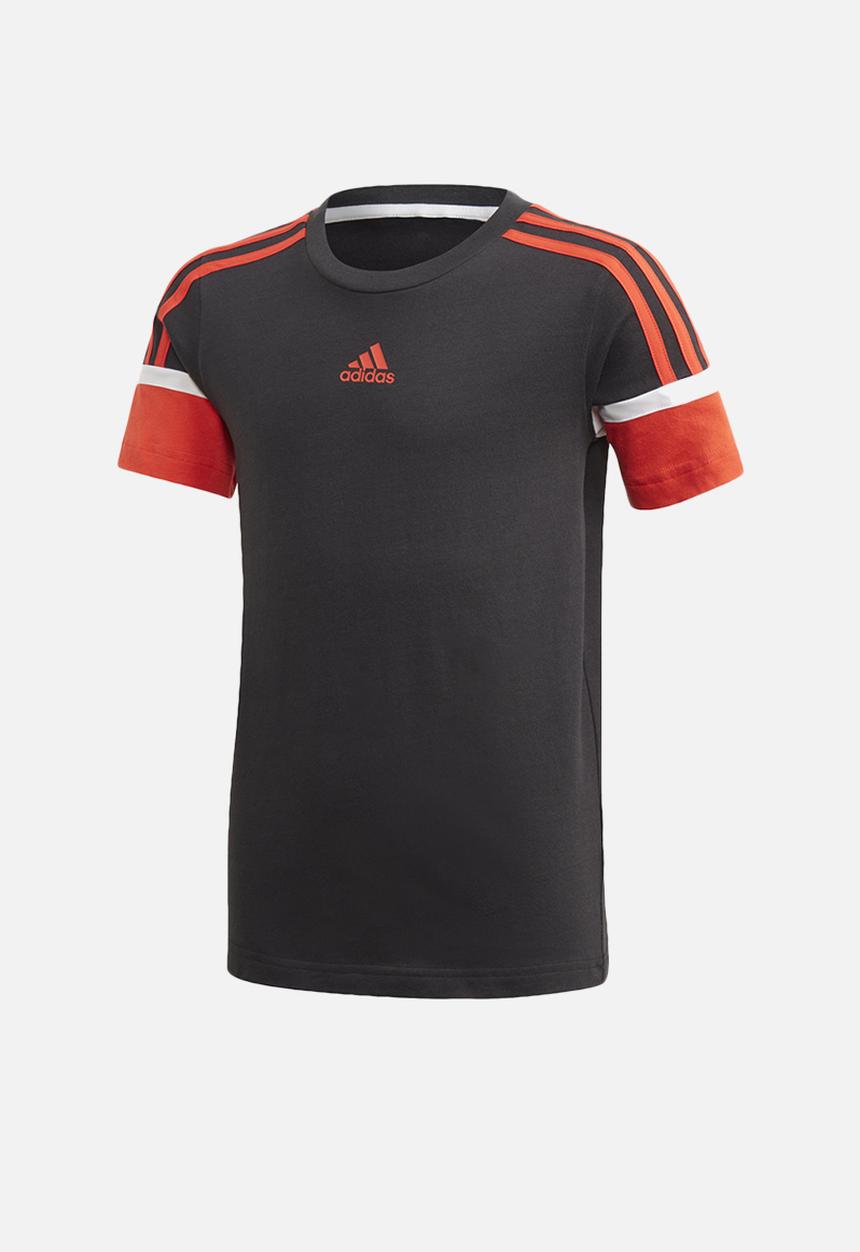 adidas Performance - Boys bold tee - black & red