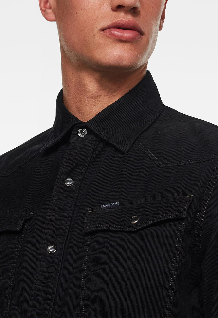G-STAR - 3301 Slim long sleeve shirt - black