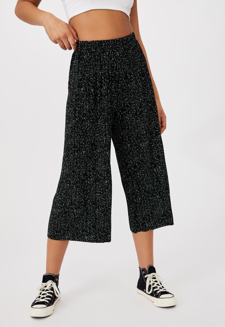Cotton On - Poppy pleated pant - nancy confetti black
