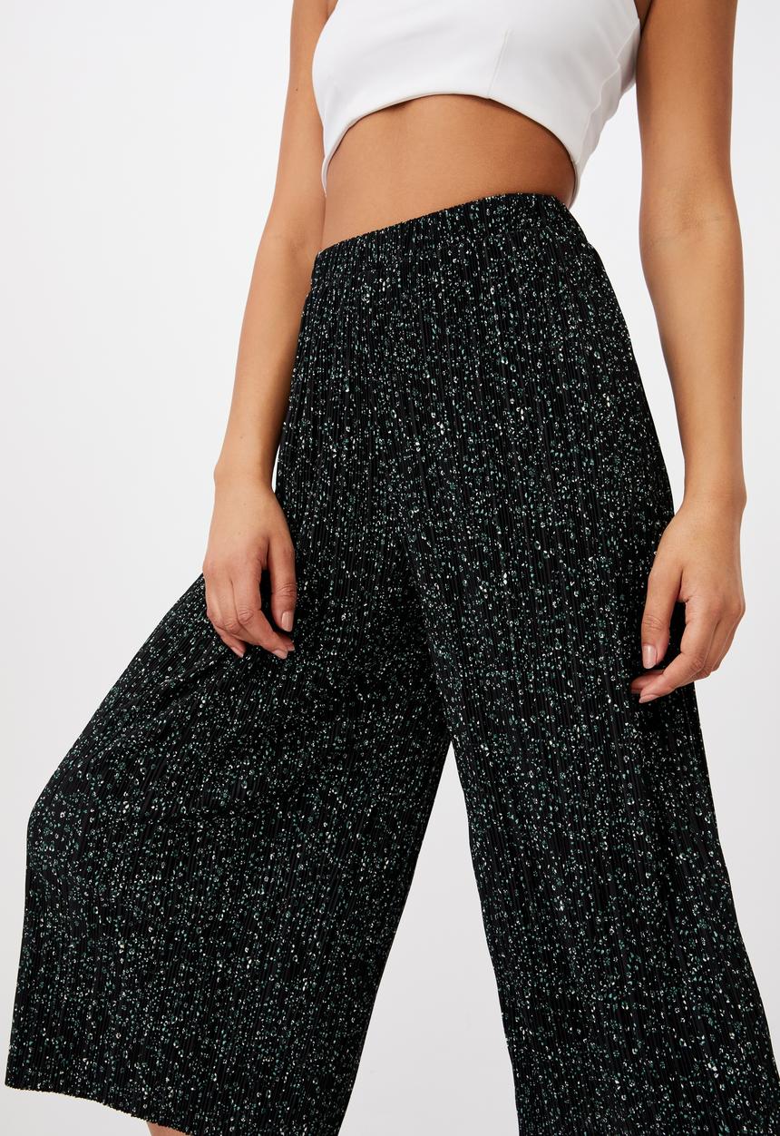 Cotton On - Poppy pleated pant - nancy confetti black