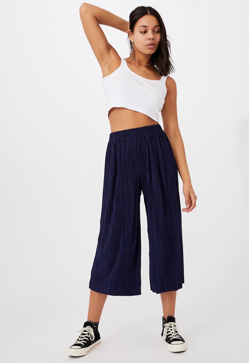 Cotton On - Poppy pleated pant - peacoat