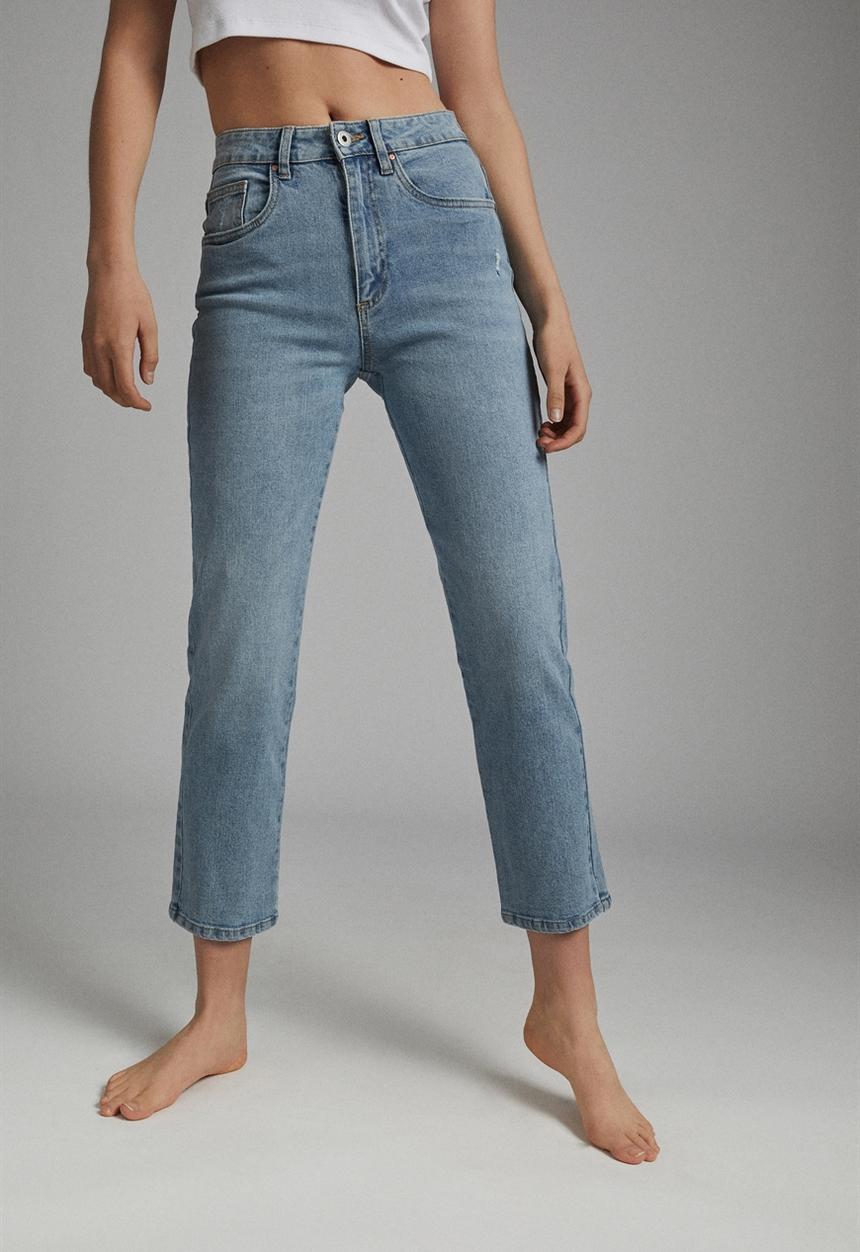 Cotton On - Straight stretch jean - aireys blue