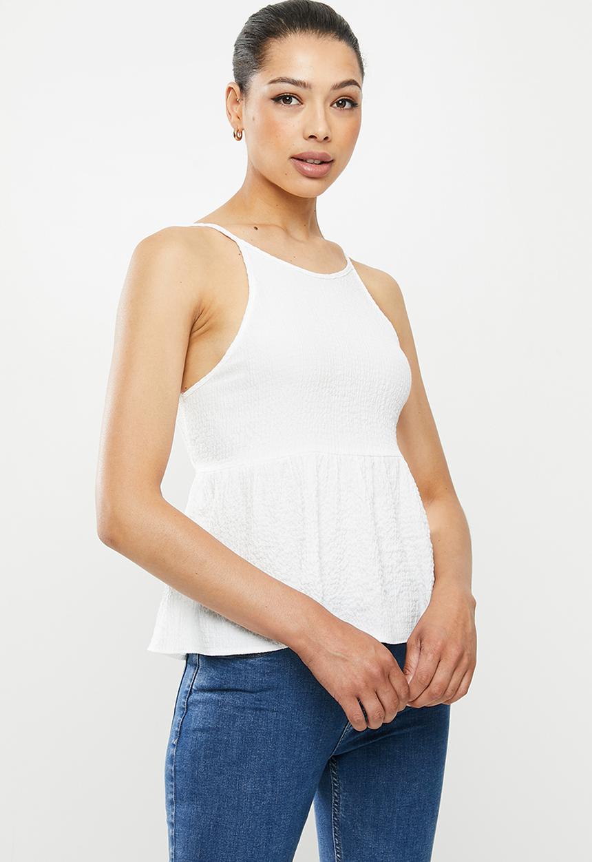 MILLA - Halter blouse - white