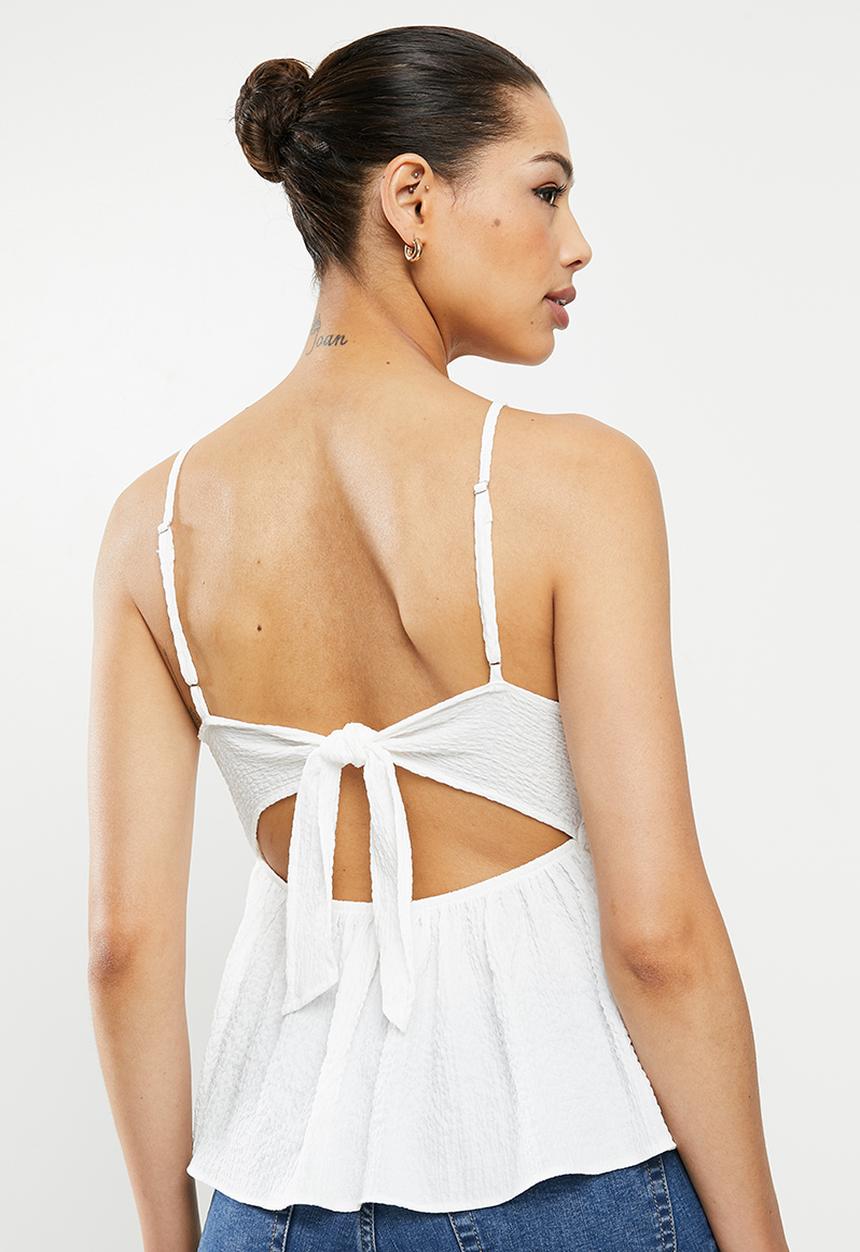 MILLA - Halter blouse - white