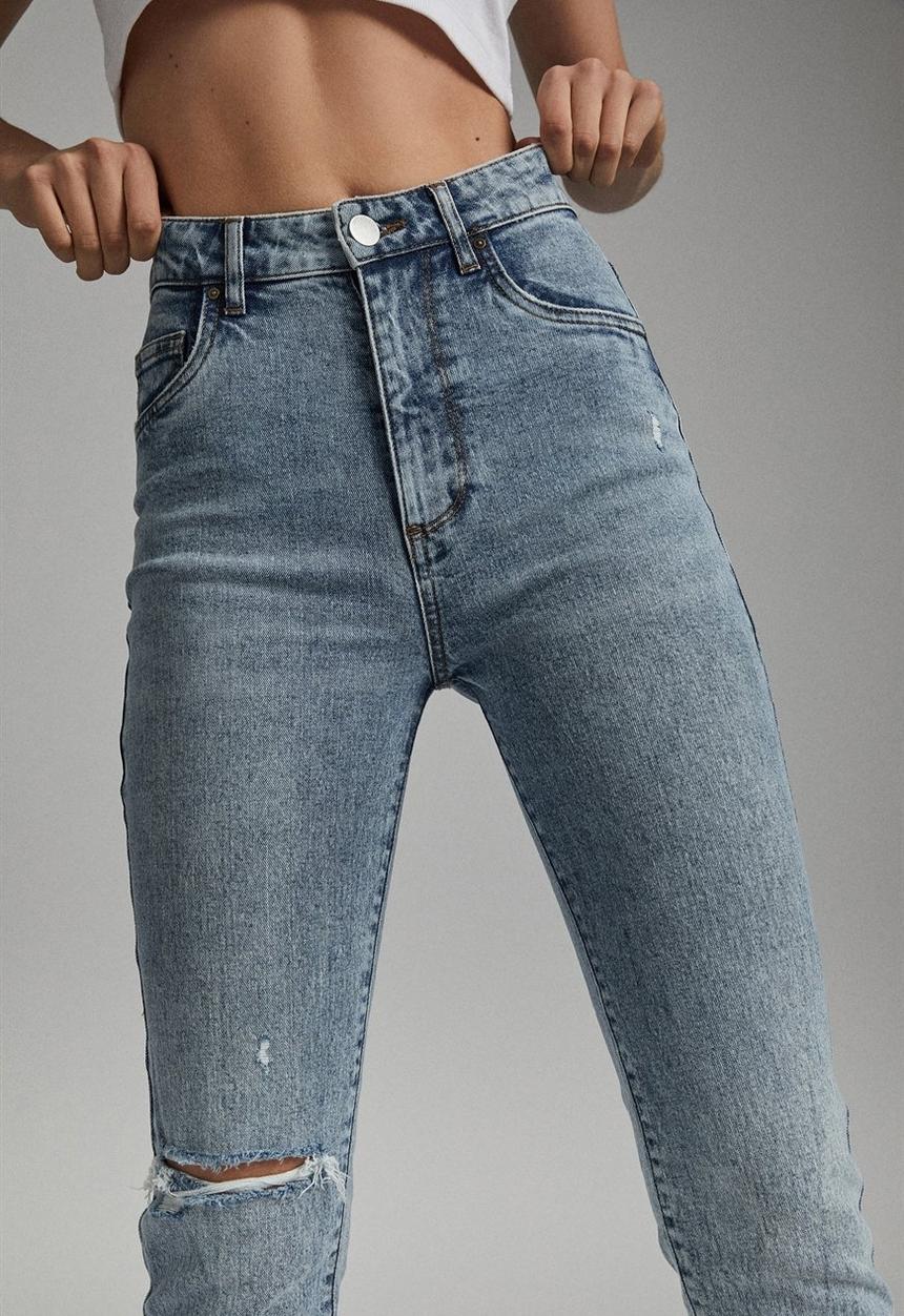 Cotton On - Stretch mom jean - cabarita bue rip