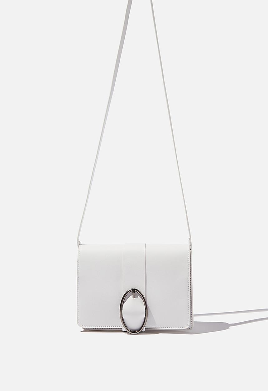 Rubi - Buckle cross body bag - white
