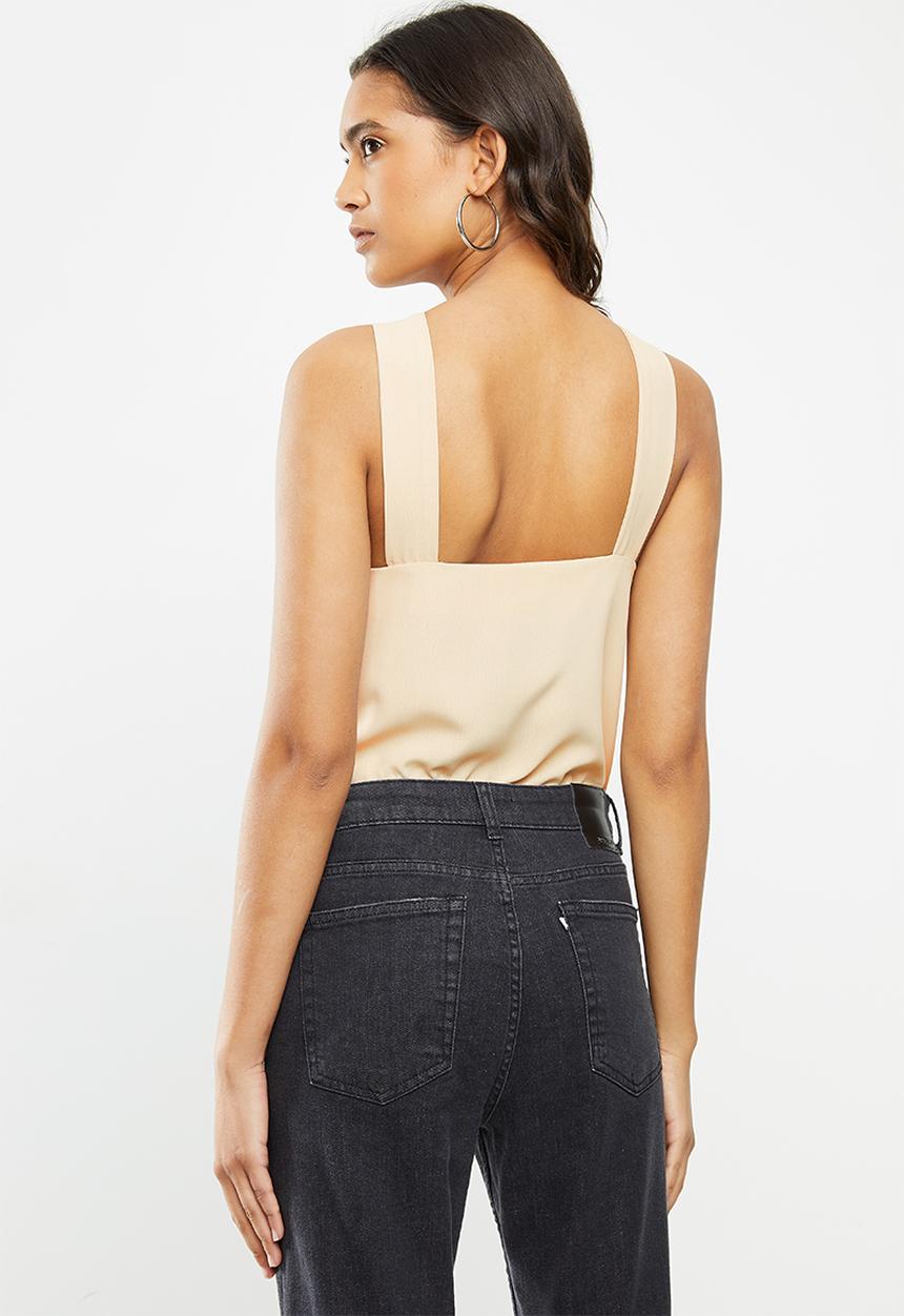 VELVET - Tie neck halter blouse - ivory