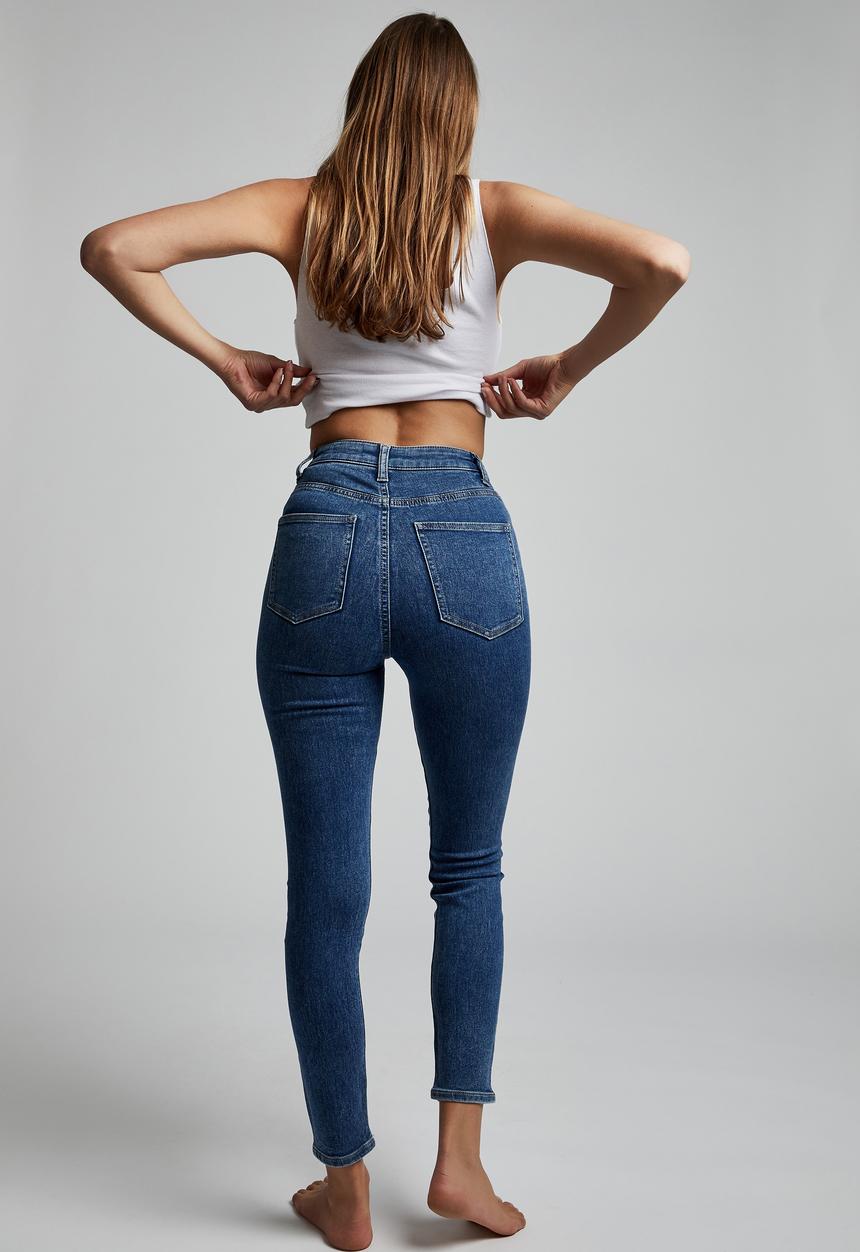 Cotton On - Ultra high super stretch jean - coogee blue pockets