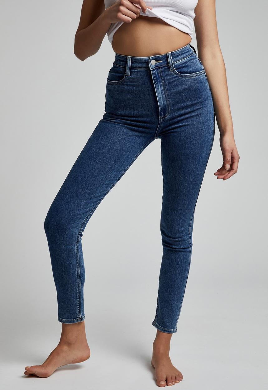 Cotton On - Ultra high super stretch jean - coogee blue pockets