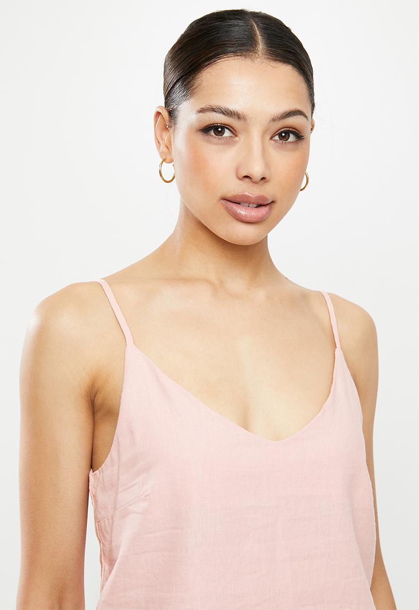 Cotton On - Amy V-neck cami - sunfaded pink