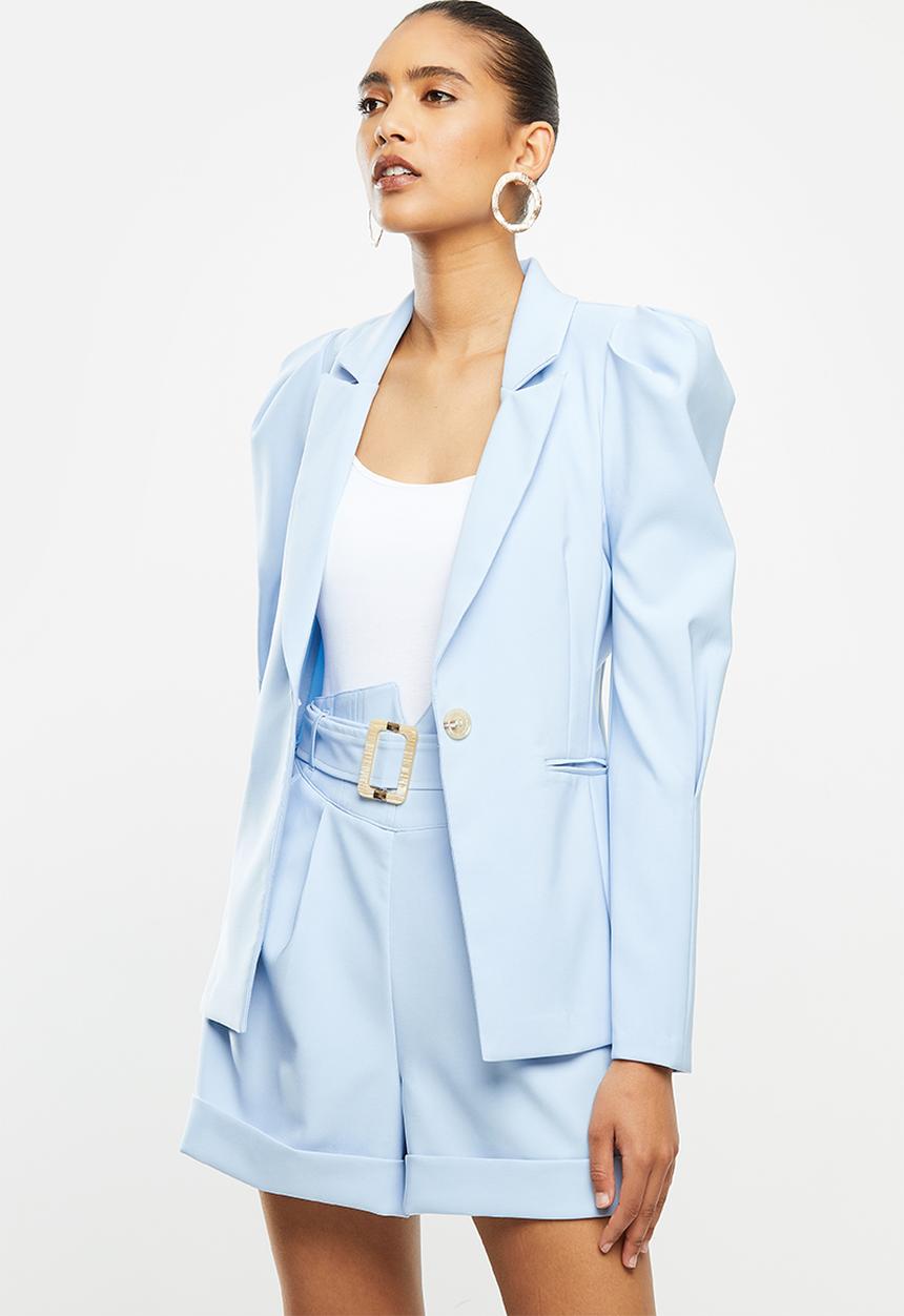 SISSY BOY - Girl boss: fashion blazer with puffy sleeve - soft blue
